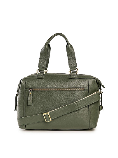 Дорожная сумка Dr. Koffer из натуральной кожи зеленая