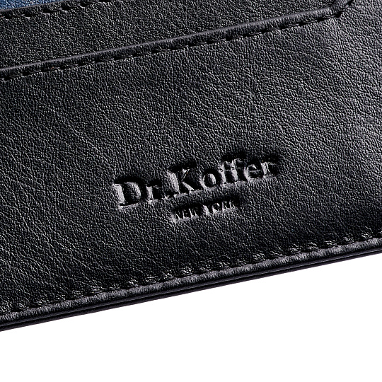 Кредитница Dr.Koffer из натуральной кожи черная