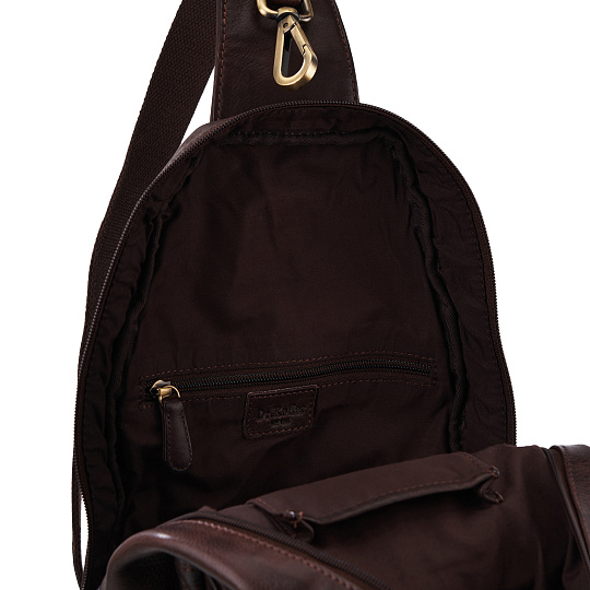 Рюкзак Dr.Koffer из натуральной кожи темно-коричневый