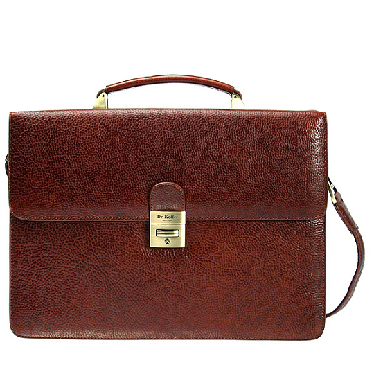 Портфель Dr.Koffer из натуральной кожи светло-коричневый