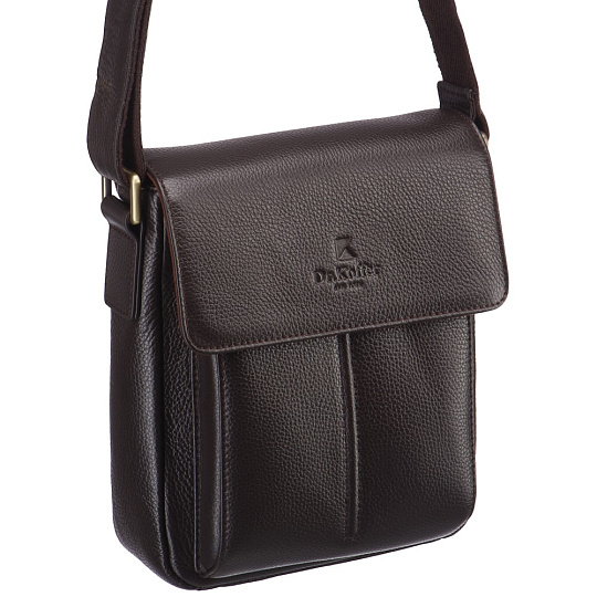 Сумка через плечо Dr.Koffer из натуральной кожи коричневая