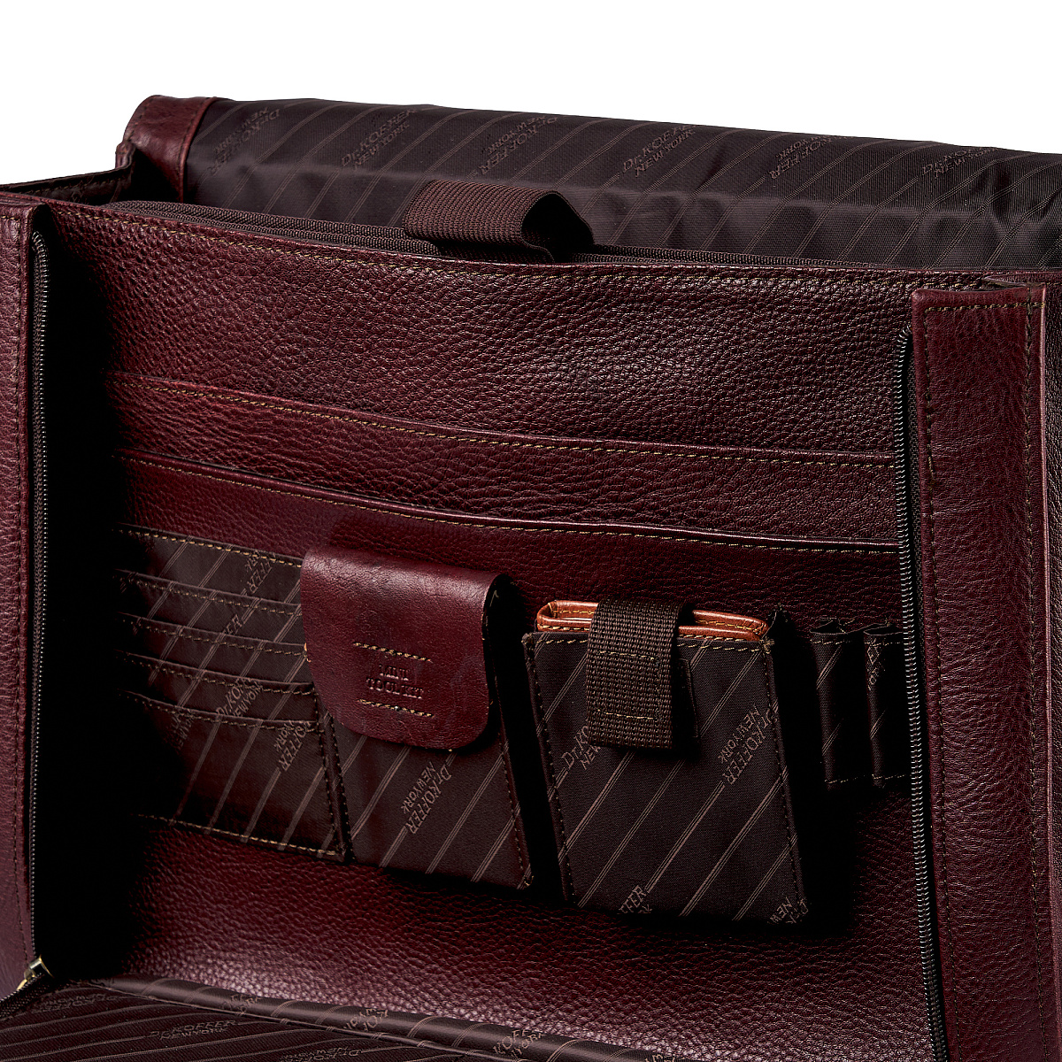 Портфель Dr.Koffer из натуральной кожи темно-коричневый