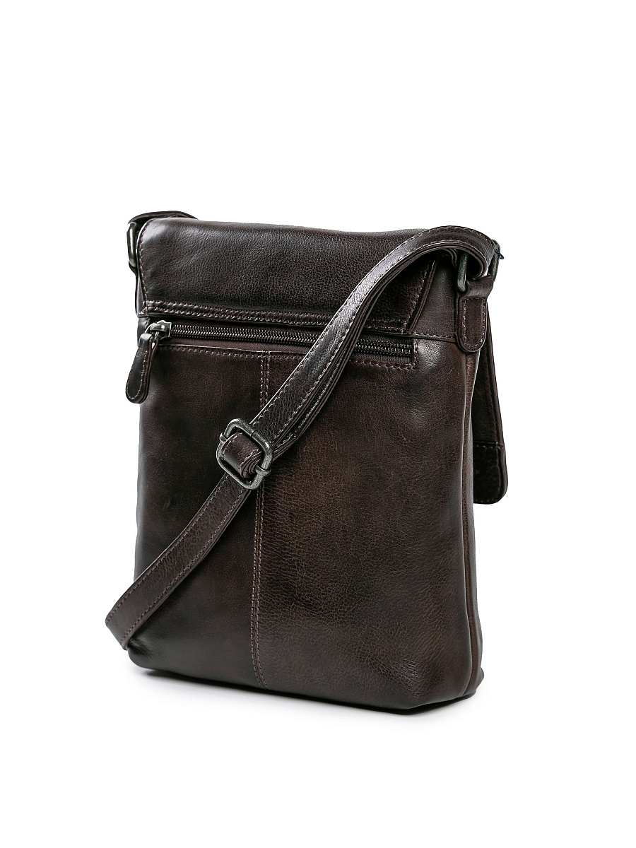 Сумка через плечо Dr.Koffer из натуральной кожи коричневая