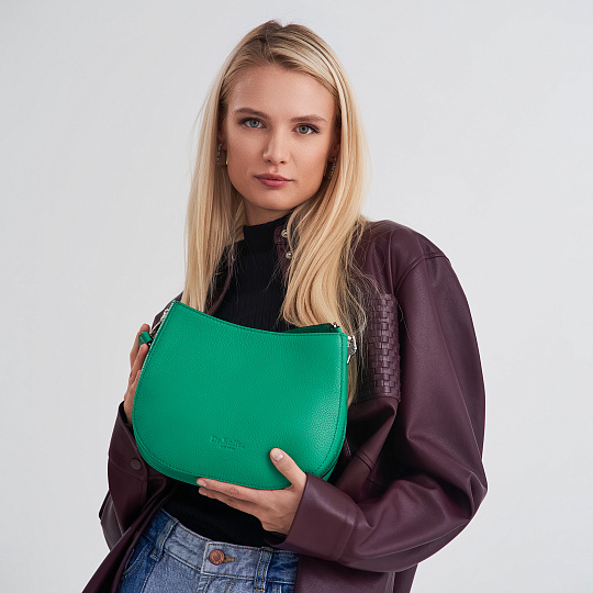 Женская сумка Dr. Koffer из натуральной кожи зеленая