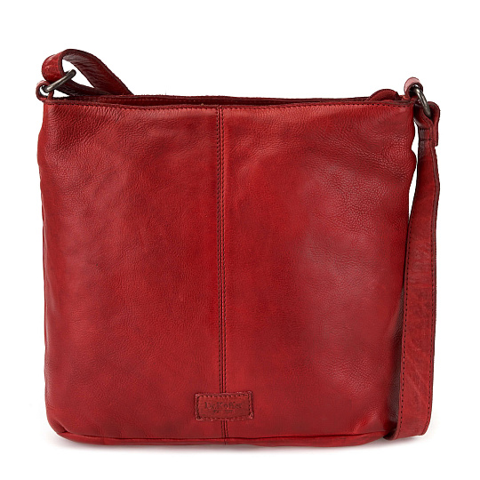 Сумка через плечо Dr.Koffer из натуральной кожи красная