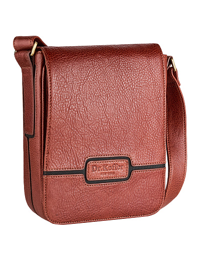 Сумка через плечо Dr.Koffer из натуральной кожи коричневая