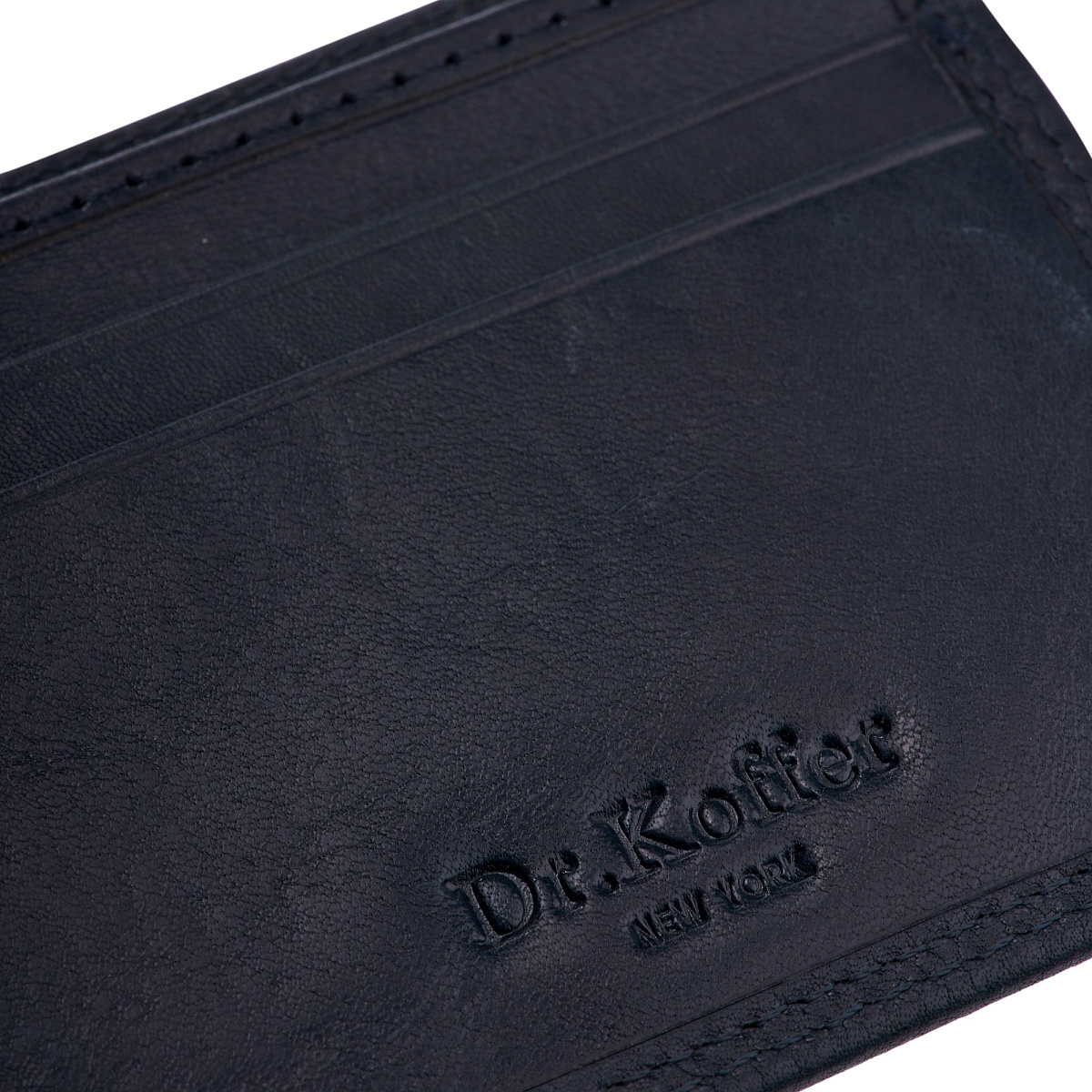 Зажим для денег Dr.Koffer из натуральной кожи синий