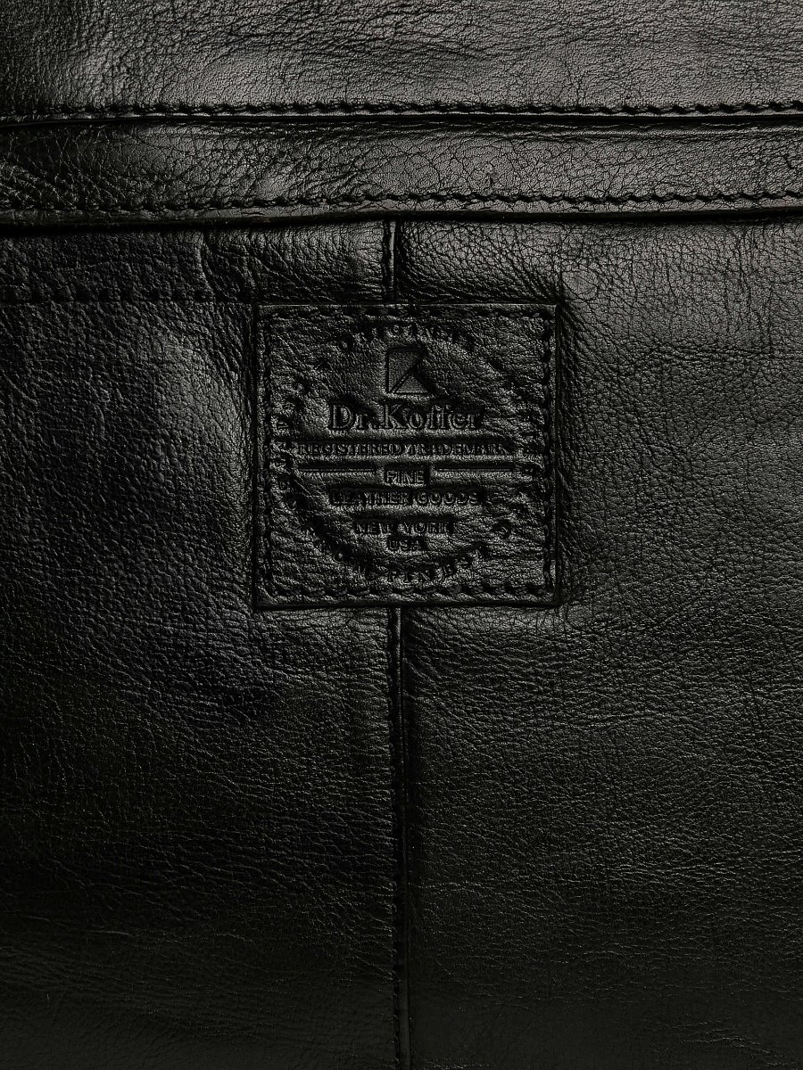 Сумка через плечо Dr.Koffer из натуральной кожи черная