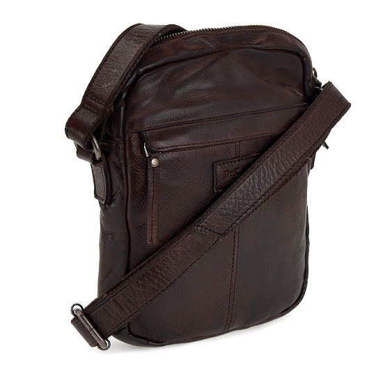 Сумка через плечо Dr.Koffer из натуральной кожи коричневая