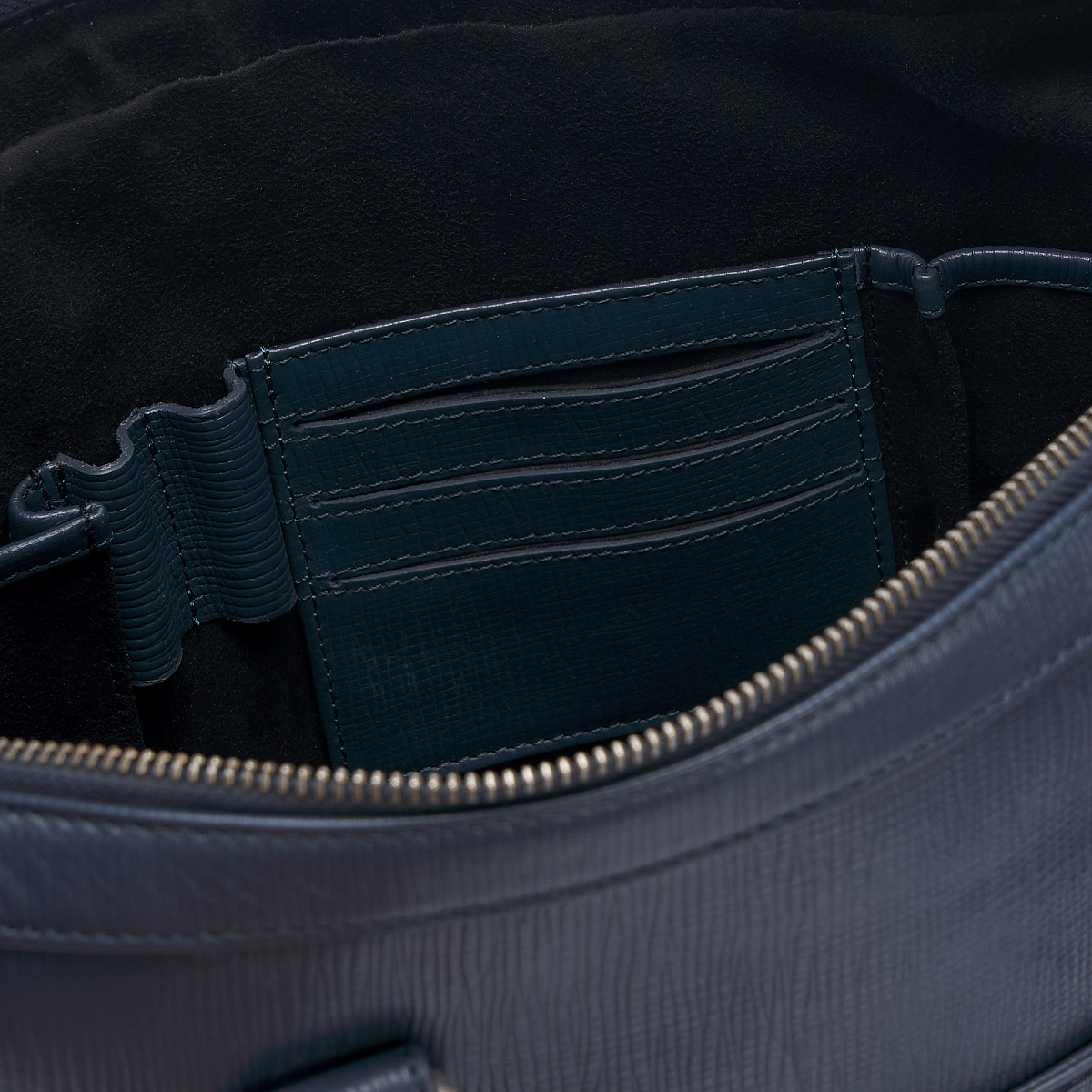 Деловая сумка Dr.Koffer из натуральной кожи синяя