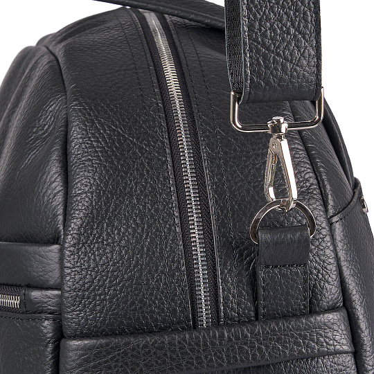 Сумка дорожная Dr.Koffer из натуральной кожи черная