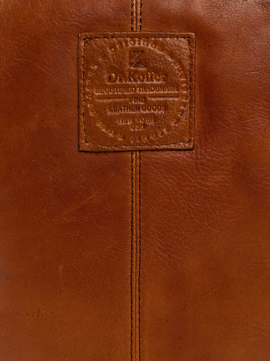 Сумка через плечо Dr.Koffer из натуральной кожи коричневая