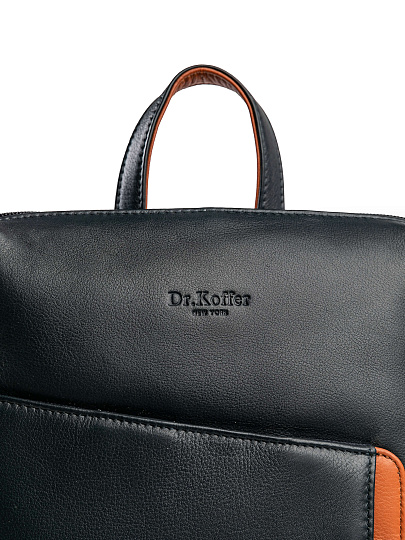 Рюкзак Dr.Koffer из натуральной кожи синий