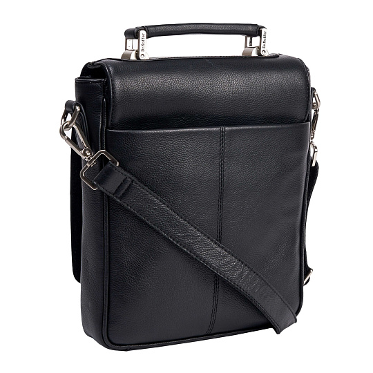 Сумка через плечо Dr.Koffer из натуральной кожи черная