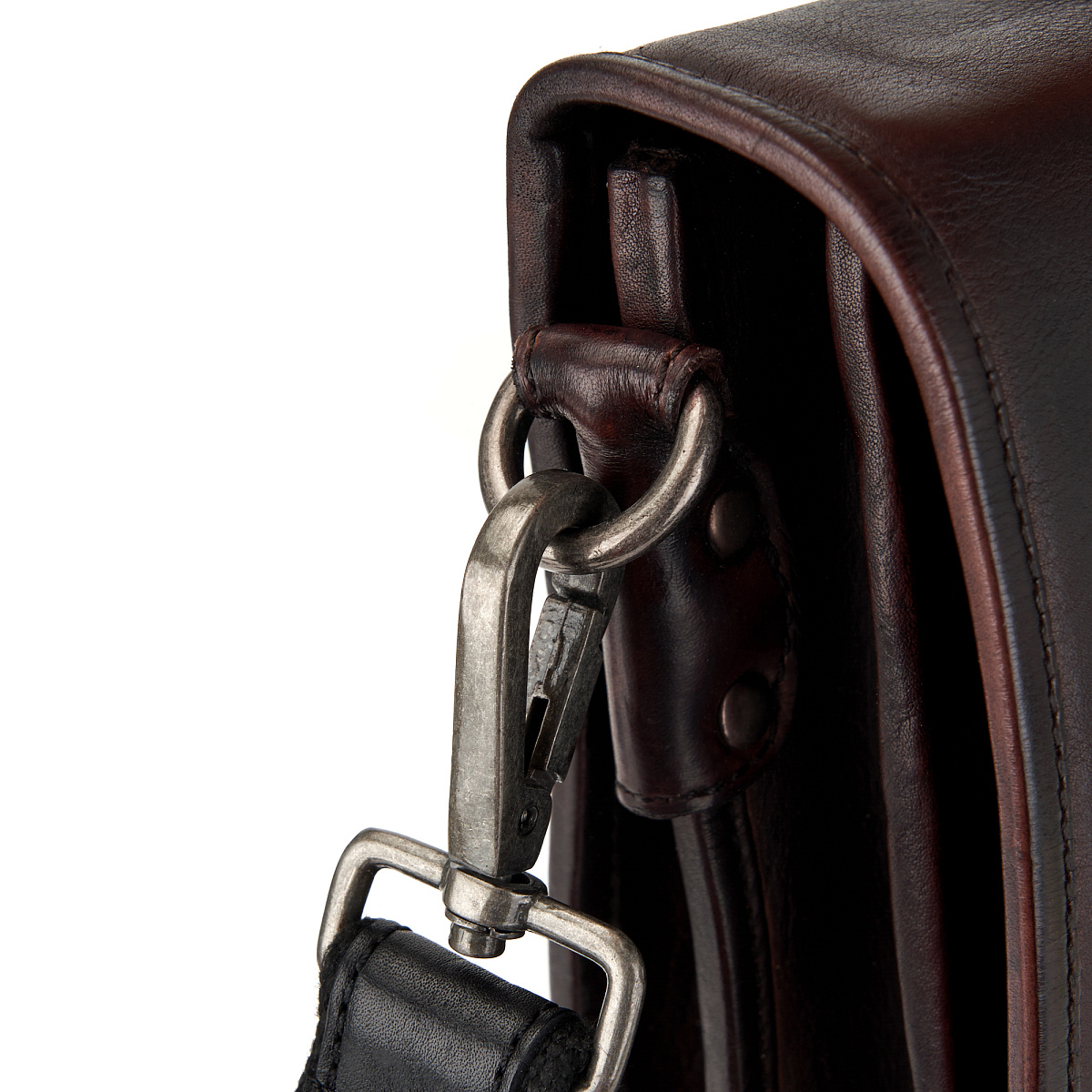 Портфель Dr.Koffer из натуральной кожи темно-коричневый