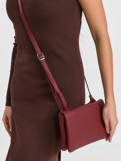 Сумка через плечо Dr.Koffer из натуральной кожи красная