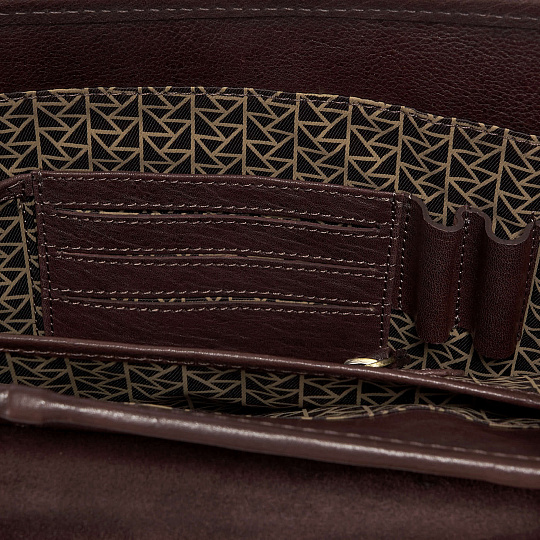 Портфель Dr.Koffer из натуральной кожи темно-коричневый