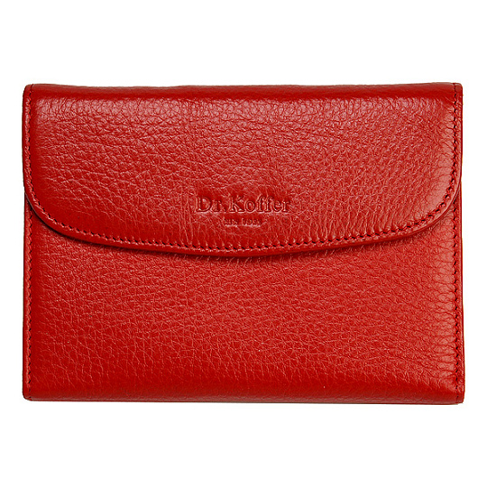 Портмоне Dr.Koffer из натуральной кожи красное