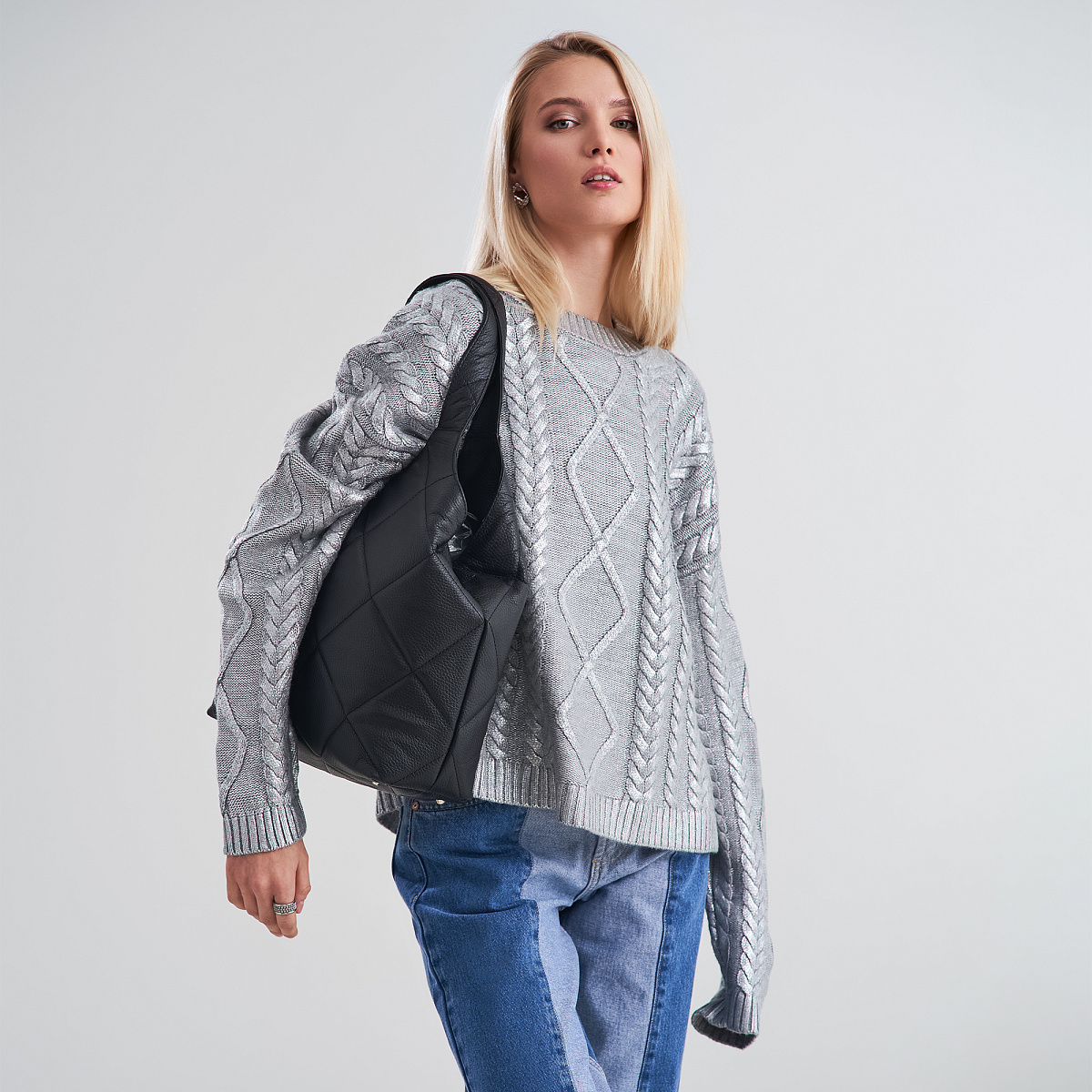 Женская сумка Dr. Koffer из натуральной кожи черная