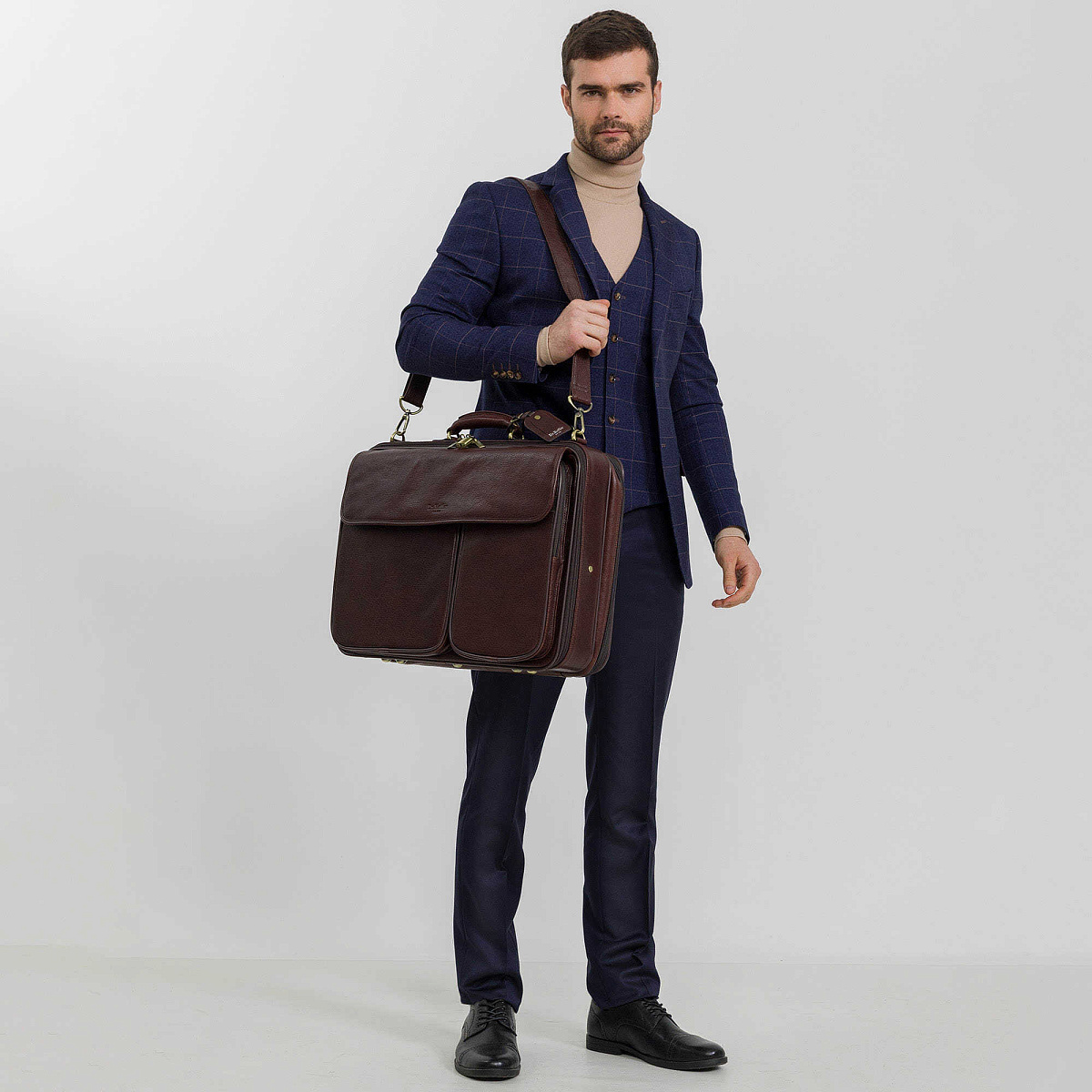 Сумка дорожная портплед Dr.Koffer из натуральной кожи