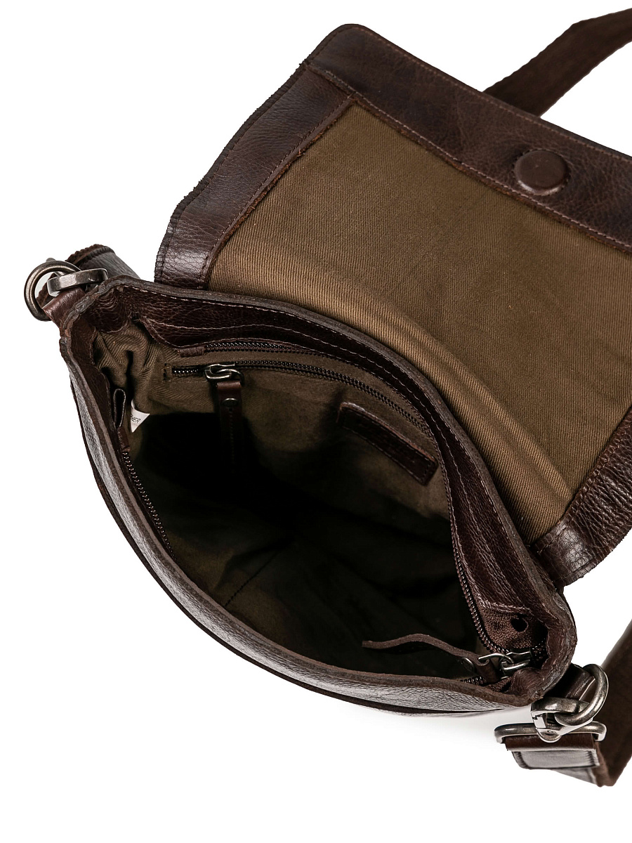 Сумка через плечо Dr.Koffer из натуральной кожи коричневая
