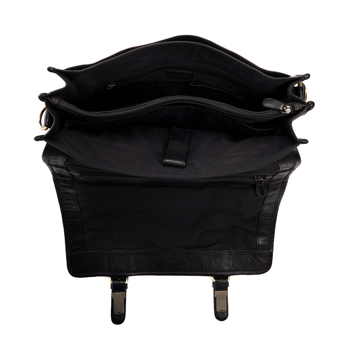 Портфель Dr.Koffer из натуральной кожи черный