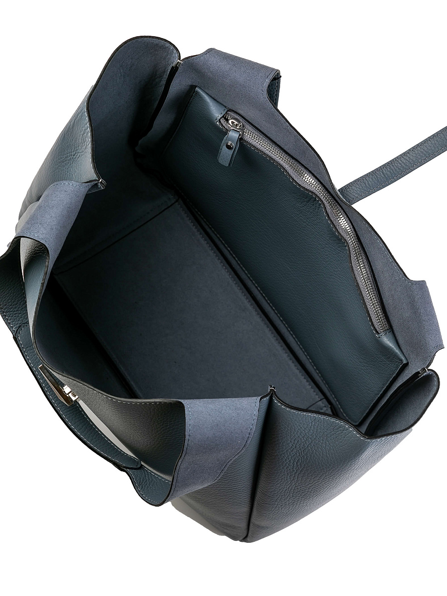 Женская сумка Dr.Koffer из натуральной кожи синяя