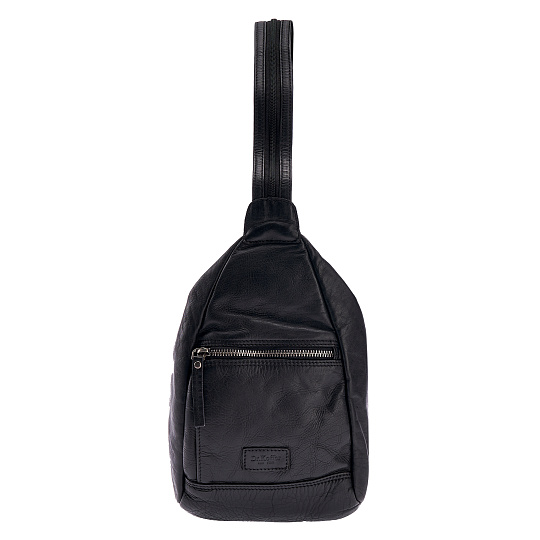 Сумка через плечо Dr.Koffer из натуральной кожи черная