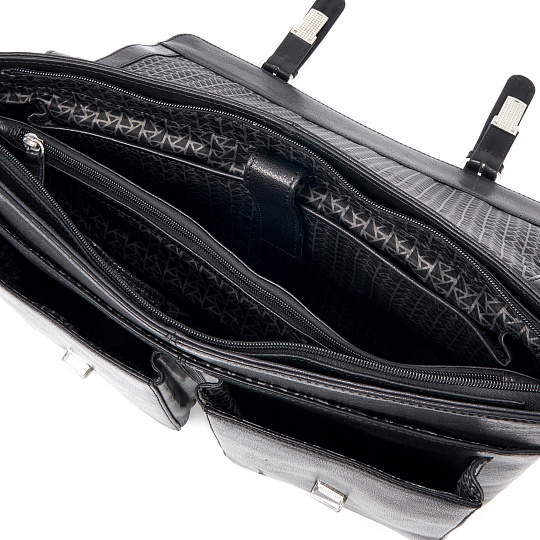 Портфель Dr.Koffer из натуральной кожи черный