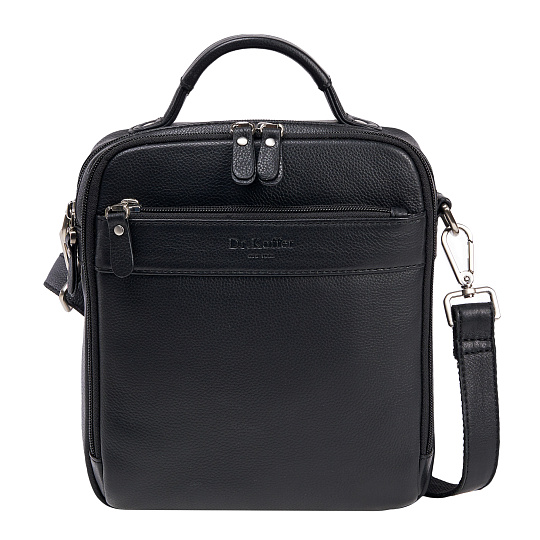 Сумка через плечо Dr.Koffer из натуральной кожи черная