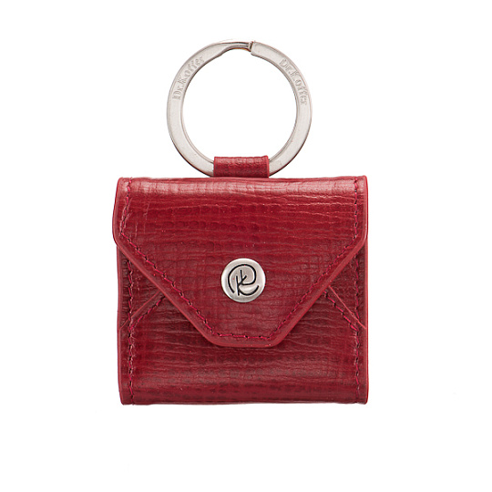 Брелок Dr. Koffer из натуральной кожи красный