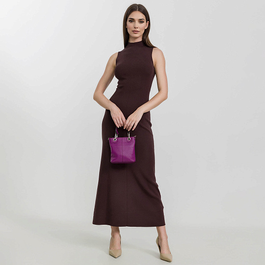 Женская сумка Dr. Koffer из натуральной кожи розовая 