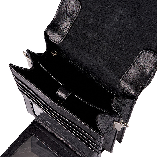 Сумка через плечо Dr.Koffer из натуральной кожи черная