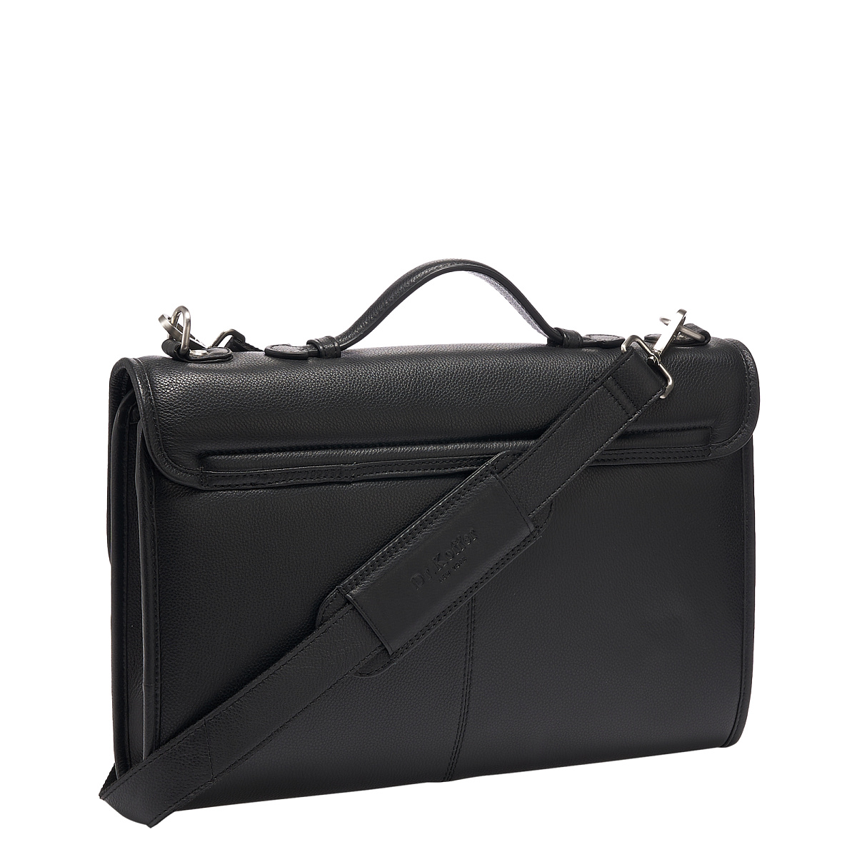 Портфель Dr.Koffer из натуральной кожи черный