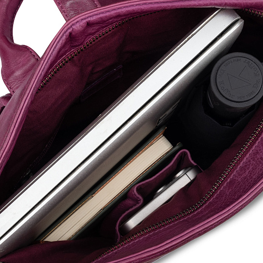 Рюкзак Dr.Koffer из натуральной кожи фиолетовый