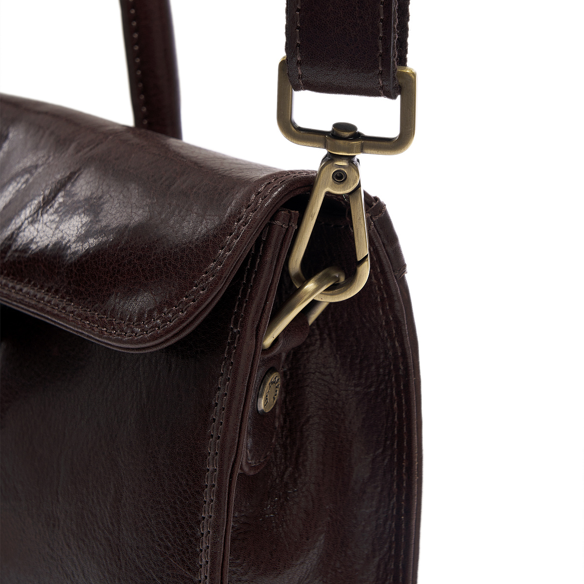 Деловая сумка Dr.Koffer из натуральной кожи темно-коричневая