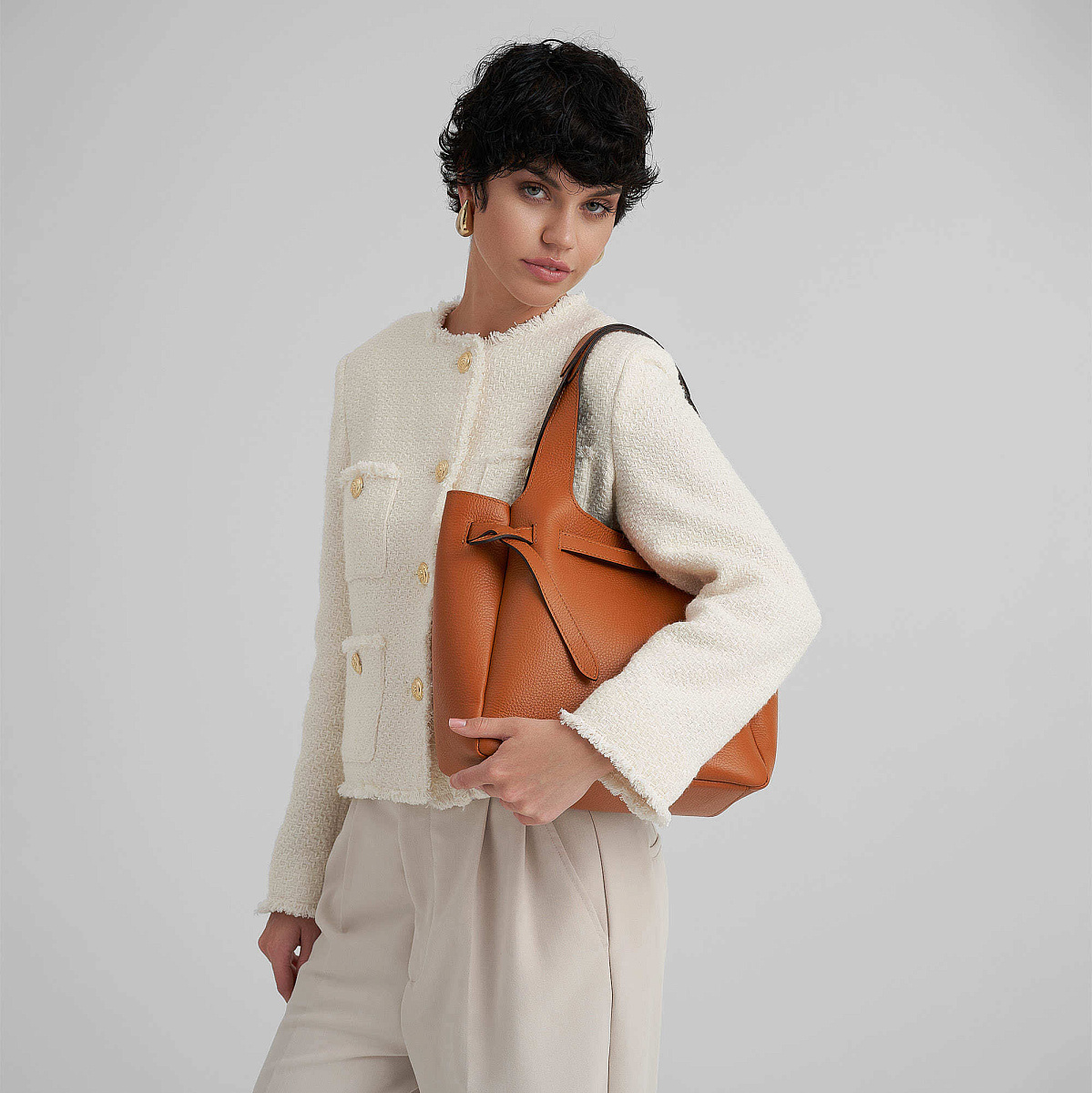 Женская сумка Dr. Koffer из натуральной кожи оранжевая