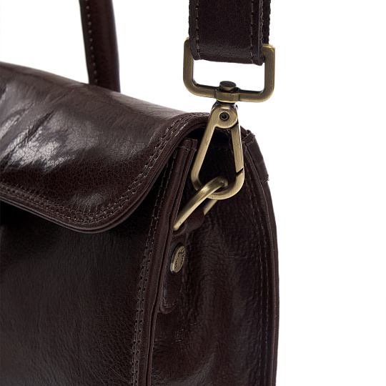 Деловая сумка Dr.Koffer из натуральной кожи темно-коричневая