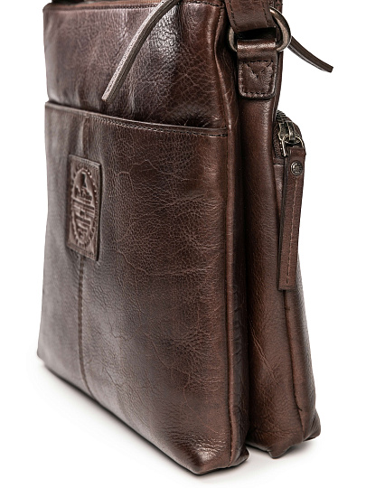 Сумка через плечо Dr.Koffer из натуральной кожи коричневая