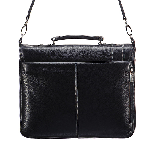 Функциональный портфель-сумка с возможностью расширения (черного цвета) Dr.Koffer M402470-01-04