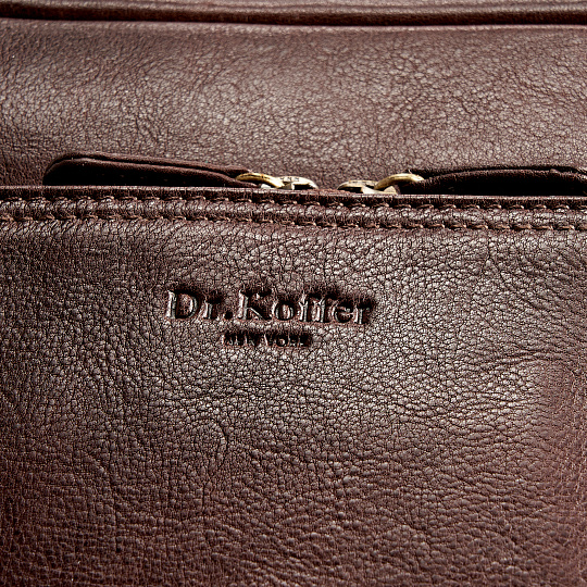 Сумка через плечо Dr.Koffer из натуральной кожи коричневая