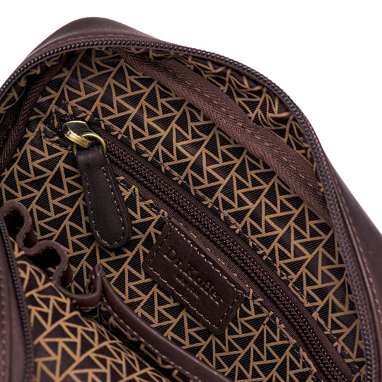 Сумка через плечо Dr.Koffer из натуральной кожи коричневая