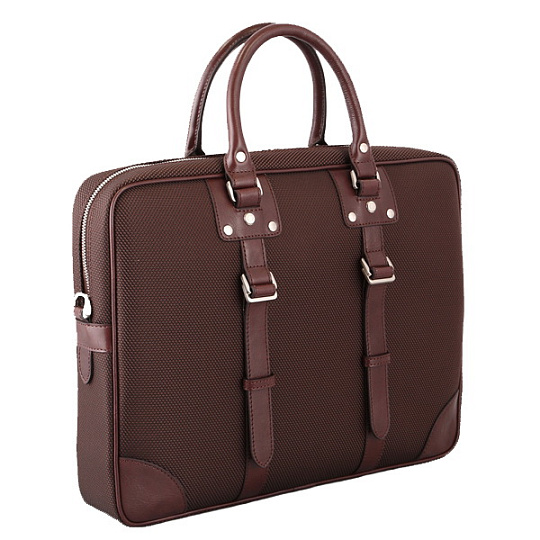Деловая сумка Dr.Koffer из нейлона и натуральной кожи