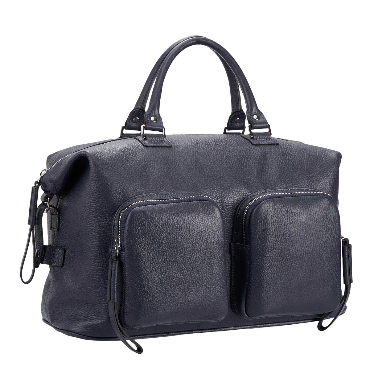 Сумка дорожная Dr.Koffer из натуральной кожи синяя