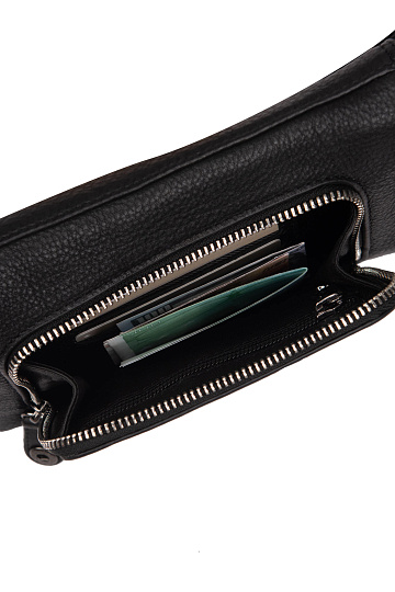 Сумка через плечо Dr.Koffer из натуральной кожи черная