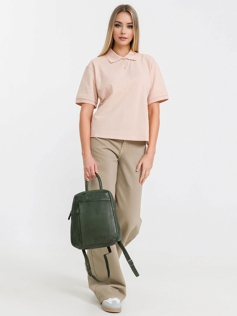 Рюкзак Dr.Koffer из натуральной кожи зеленый