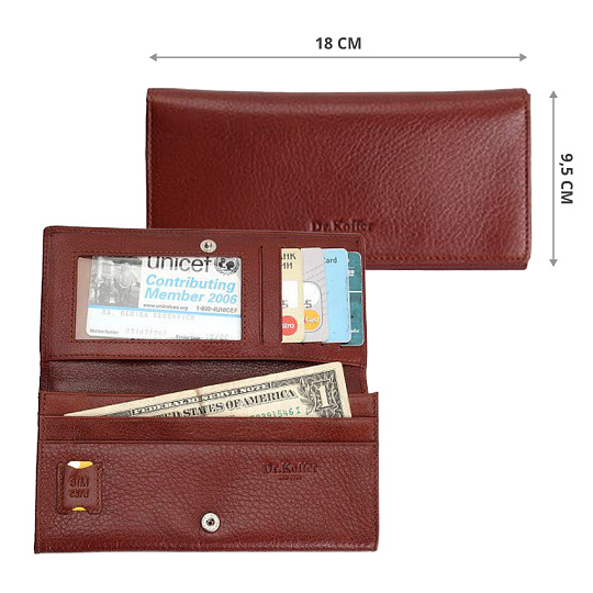 Кошелек Dr.Koffer из натуральной кожи светло-коричневый