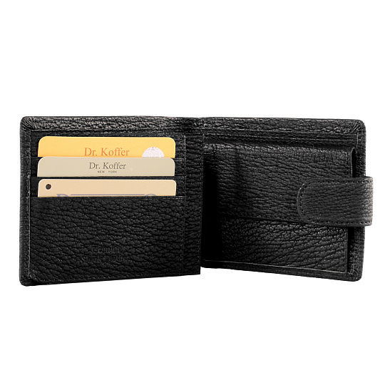 Портмоне Dr.Koffer из натуральной кожи черное
