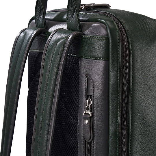 Рюкзак Dr.Koffer из натуральной кожи зеленый