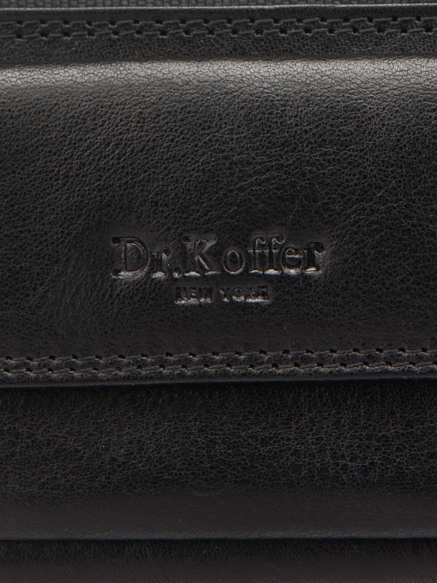 Ключница Dr.Koffer из натуральной кожи черная